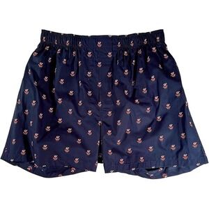 Brooks Brothers 2019 Navy Santa Claus Boxers Men's Small NWOT Holiday Shorts‎